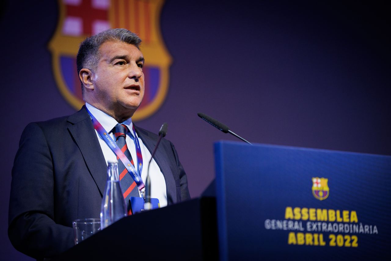 Joan Laporta, président du Barça, avril 2022 © FCB